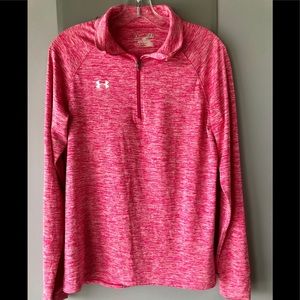 Under Armour 1/4 zip pink pullover